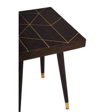 Naro Mango Wood And Gold Tip Legs Side Table