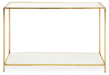 Novi Glass And Gold Frame Console Table