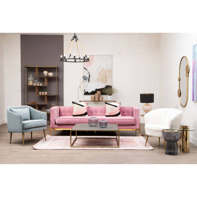 Novi Glass And Gold Frame Console Table
