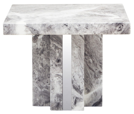 Saronno Grey Marble Side Table