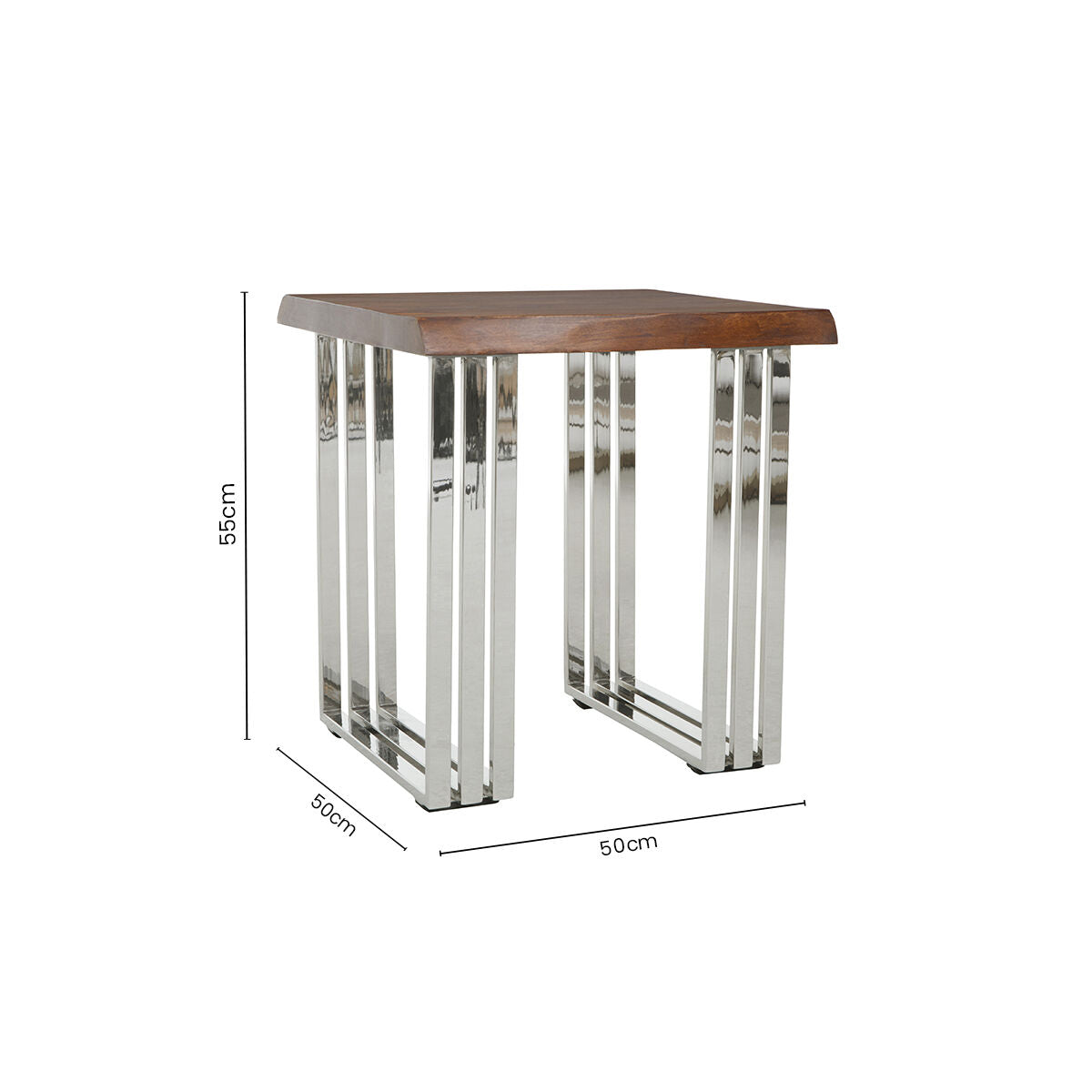 Hampstead Natural And Silver Small Console Table