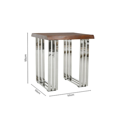 Hampstead Natural And Silver Small Console Table