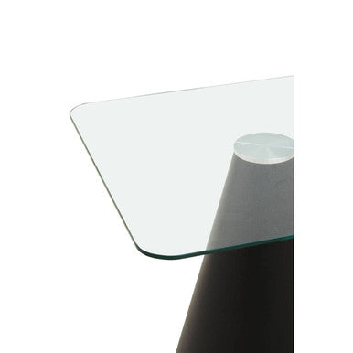 Azalea Square Clear Glass Top Dining Table