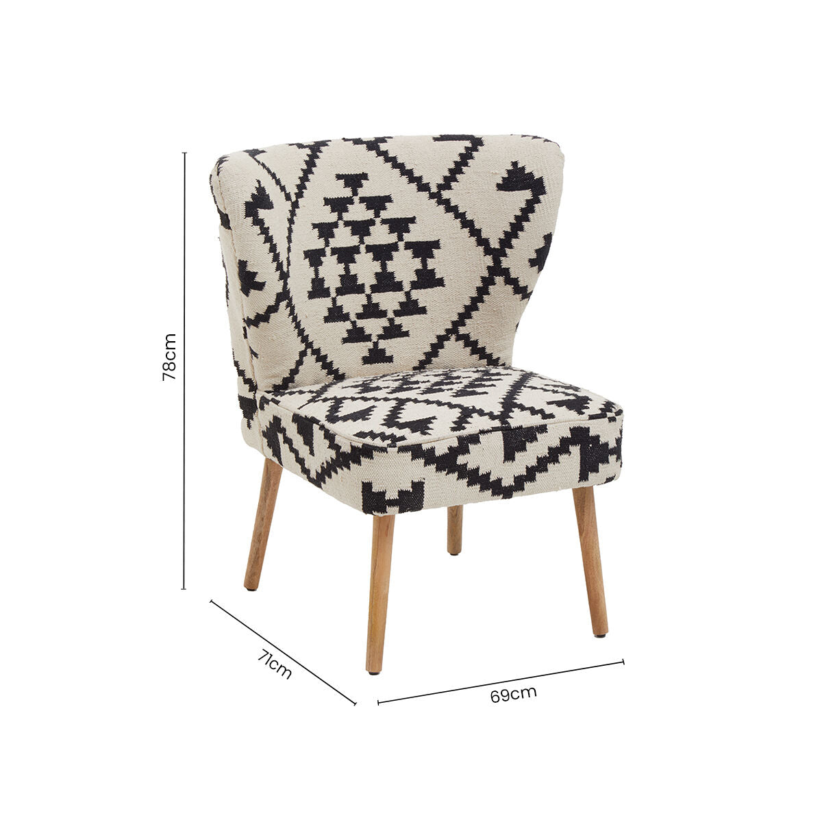 Cefena Berber Style Mango Wood Chair