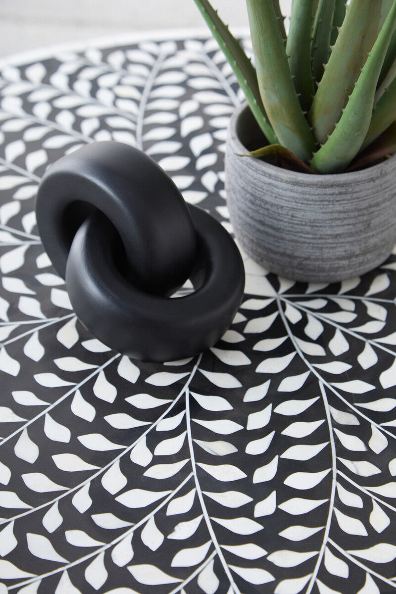 Fusion Bone Inlay Round Coffee Table