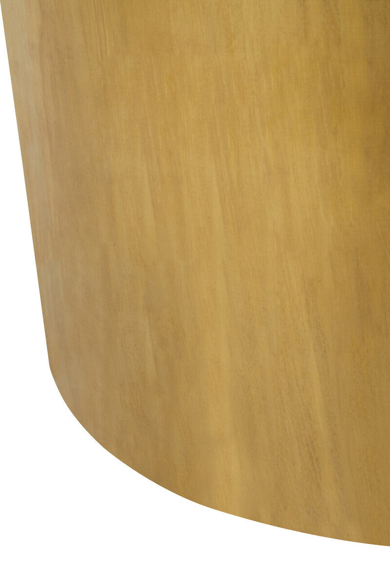 Fusion Round Bone Inlay Coffee Table With Gold Base