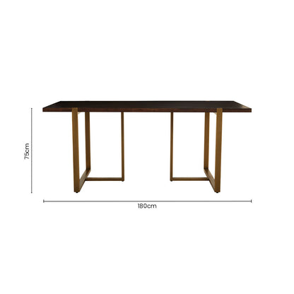 Brando Acacia Wood effect Dining Table