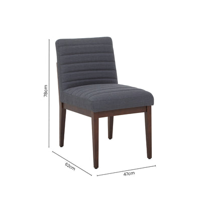 Brando Charcoal Grey Dining Chair with Oak Legs