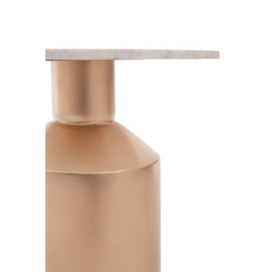 Amira Marble Top Gold Base Side Table