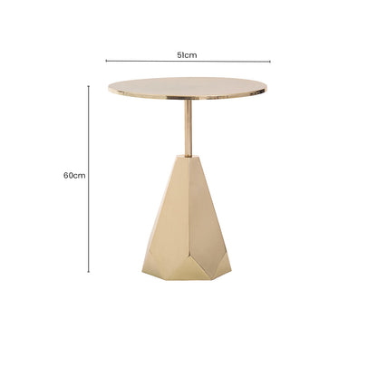 Amira Shiny Gold Side Table