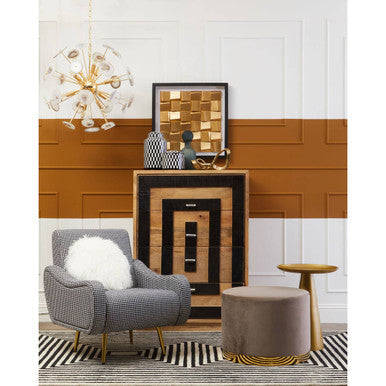 Pali Gold Finish Round Side Table