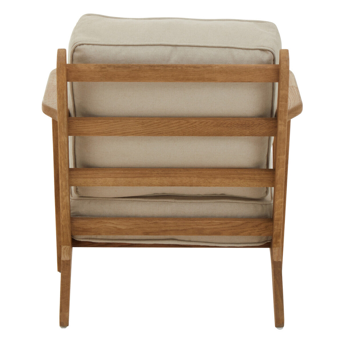 Hector Natural Linen and Oak Wood Armchair