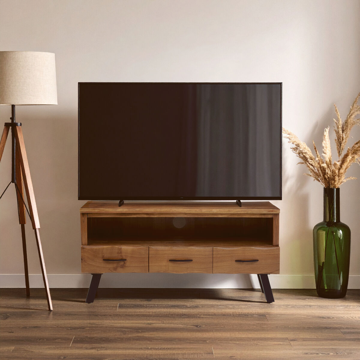 Nashik Three Drawer Acacia Media Unit