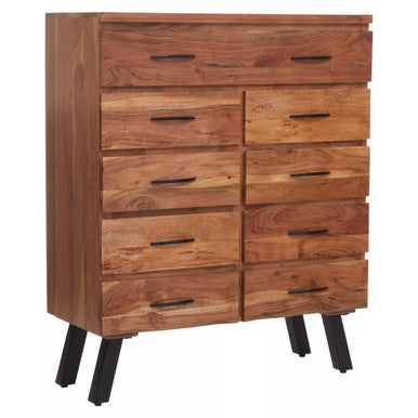 Nashik 9 Drawer Acacia Chest