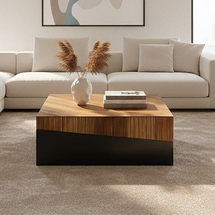 Large Square Coffee Table with Black Finish | Gabor