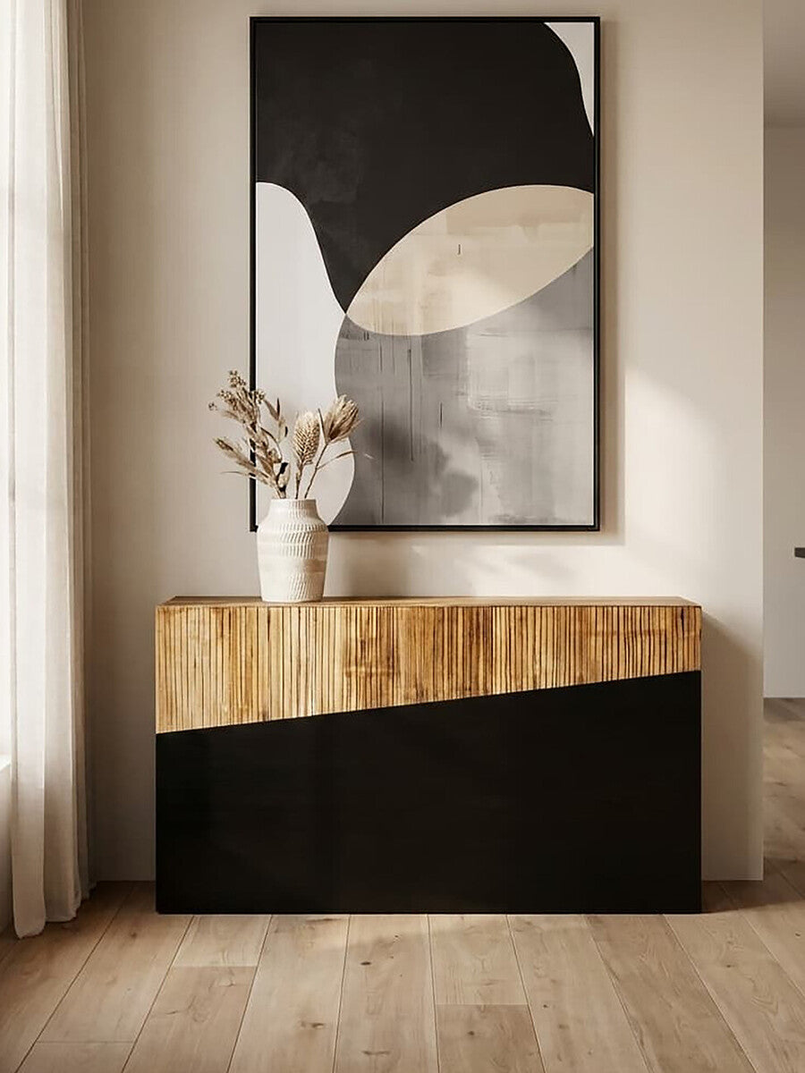 Ebony and Natural Console Table | Gabor