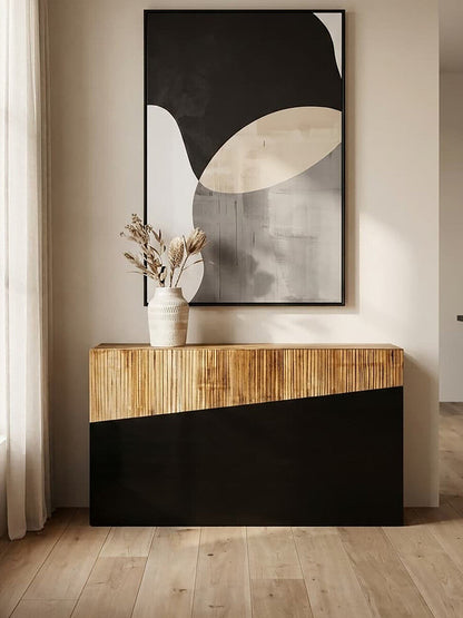 Ebony and Natural Console Table | Gabor