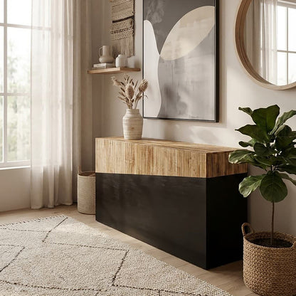 Ebony and Natural Console Table | Gabor