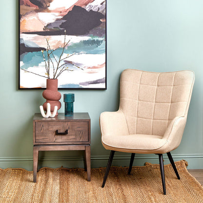 Dimaro Antique Grey One Drawer Side Table