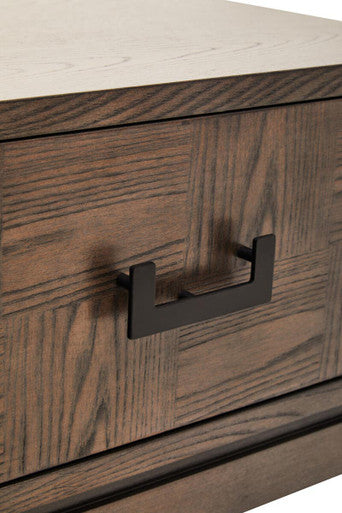 Dimaro Antique Grey One Drawer Side Table