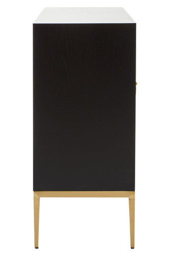 Deruta Grey Shagreen Effect 4 Door Sideboard