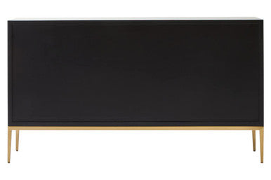 Deruta Grey Shagreen Effect 4 Door Sideboard