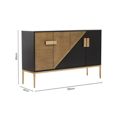 Davoli Black And Grey Sideboard