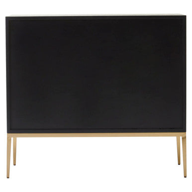 Davoli Black and Gold Two Door Sideboard