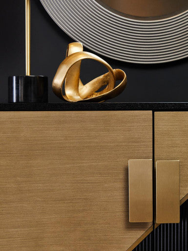Davoli Black and Gold Two Door Sideboard