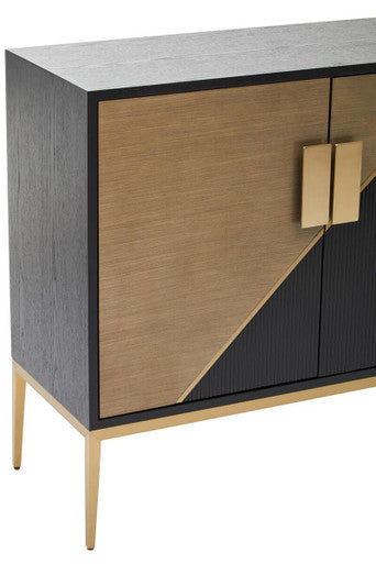 Davoli Black and Gold Two Door Sideboard