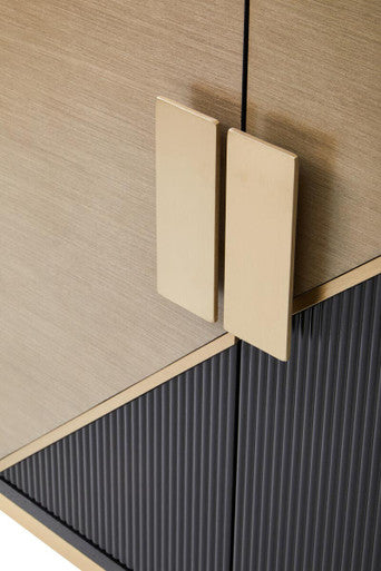 Davoli Black and Gold Two Door Sideboard