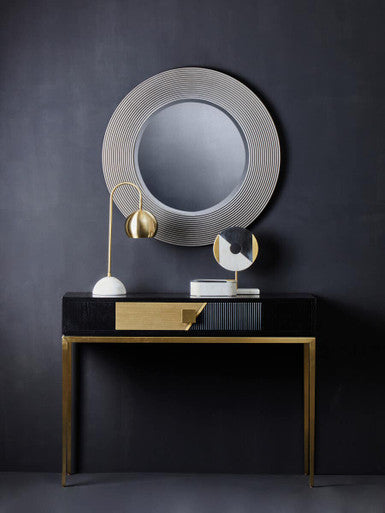 Davoli Black and Gold Console Table with 1 Drawer
