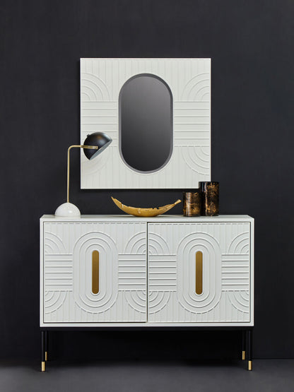 Danta Off White Wood Effect 2 Door Sideboard