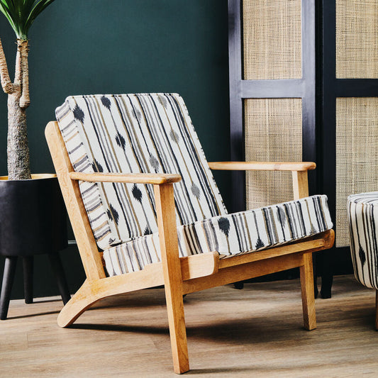 Cefena Armchair With Angular Arms