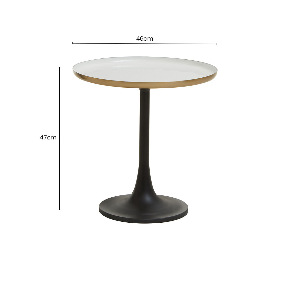 Corra White Marble Side Table With Column Base