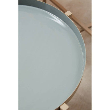 Corra Grey Enamel Top Set Of Three Side Tables