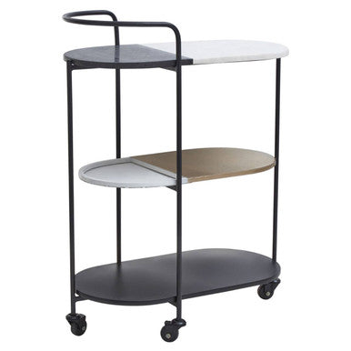 Corra 3 Tier Marble Trolley