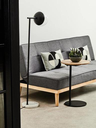 Corra Side Table With Round Wooden Top