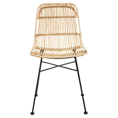 Manado Natural Rattan Chair with Curved Back