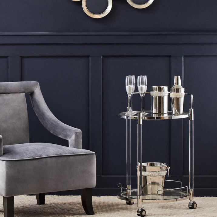 Round 2 Tier Drinks Trolley | Oria