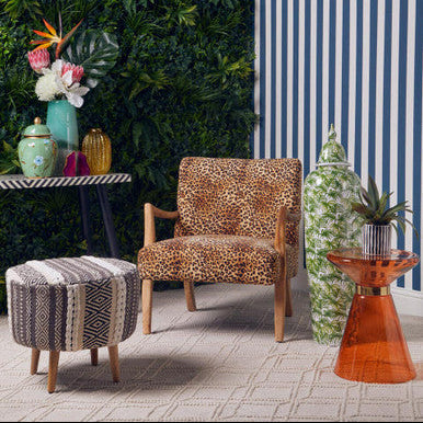 Cefena Leopard Print Chair