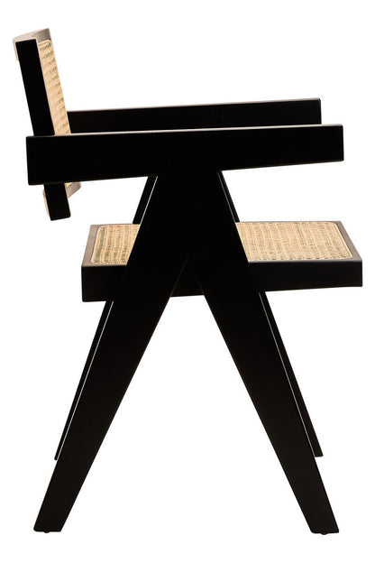 Cebu Natural Cane and Black Beech Wood Dining Chair