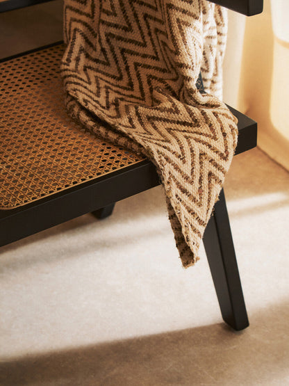 Natural Cane and Black Beech Wood Dining Chair | Cebu