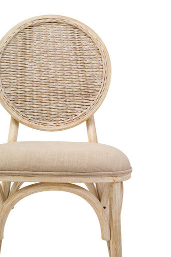Cebu White Wash Elm Wood Dining Chair