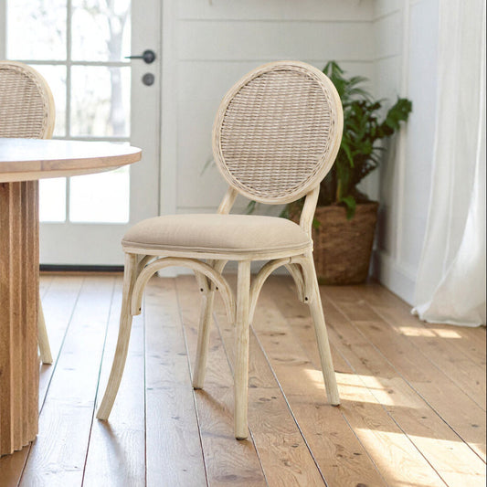 Cebu White Wash Elm Wood Dining Chair