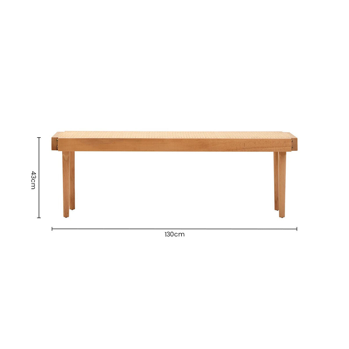 Cebu Natural Cane Bench with Cane Seat