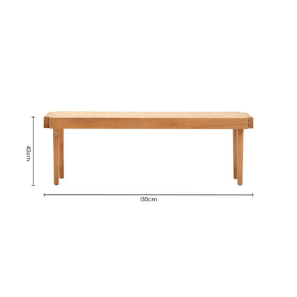 Cebu Natural Cane Bench with Cane Seat