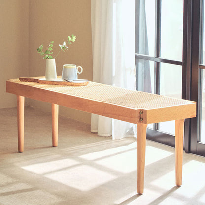 Cebu Natural Cane Bench with Cane Seat