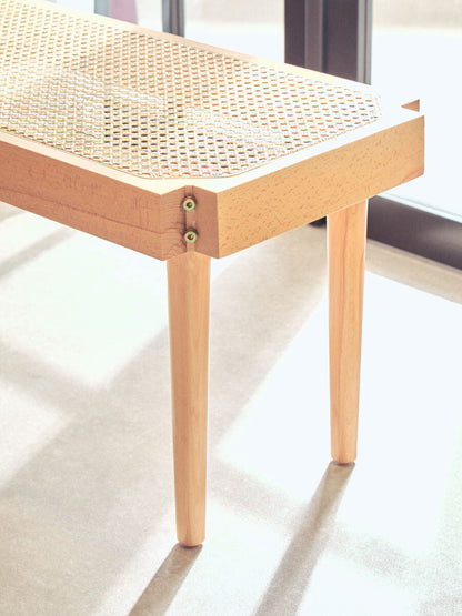 Cebu Natural Cane Bench with Cane Seat