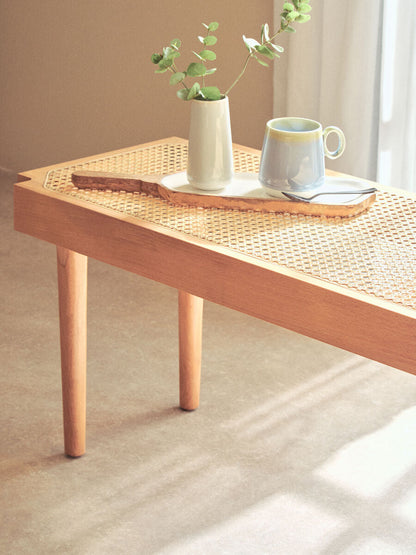 Cebu Natural Cane Bench with Cane Seat